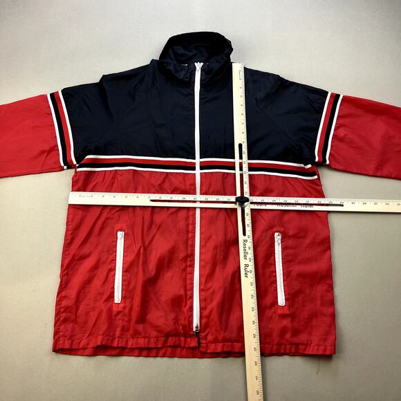 Vintage MacGregor Jacket Track Windbreaker Adult Large Red Black Full Zip 90s - Picture 10 of 12